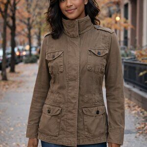 Gap Utility Military Khaki Army Brown Vintage Field Button Down Jacket Size S